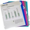 C-Line Products Poly Index Dividers, 5 Tabs, Assorted Colors, PK12 05730